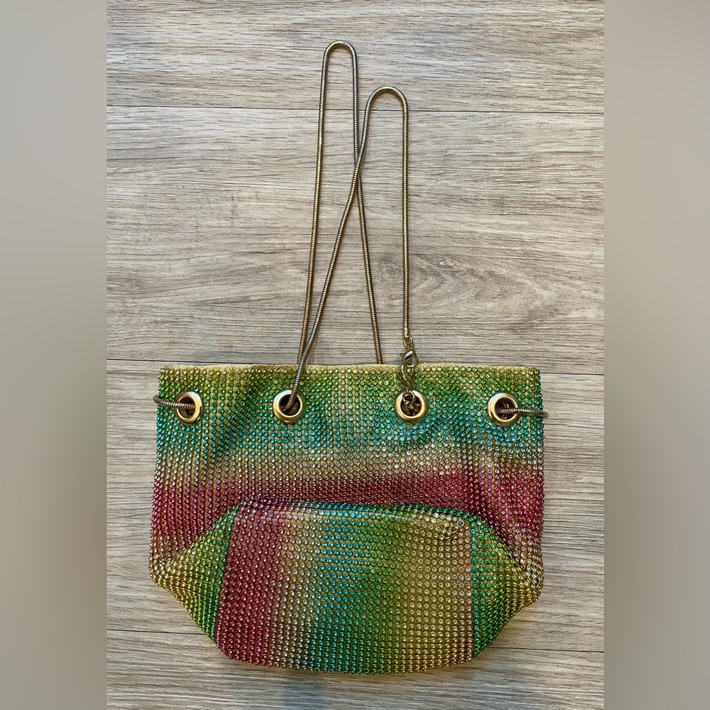 Rainbow Rhinestone Pouch Bag - Picture 9 of 13